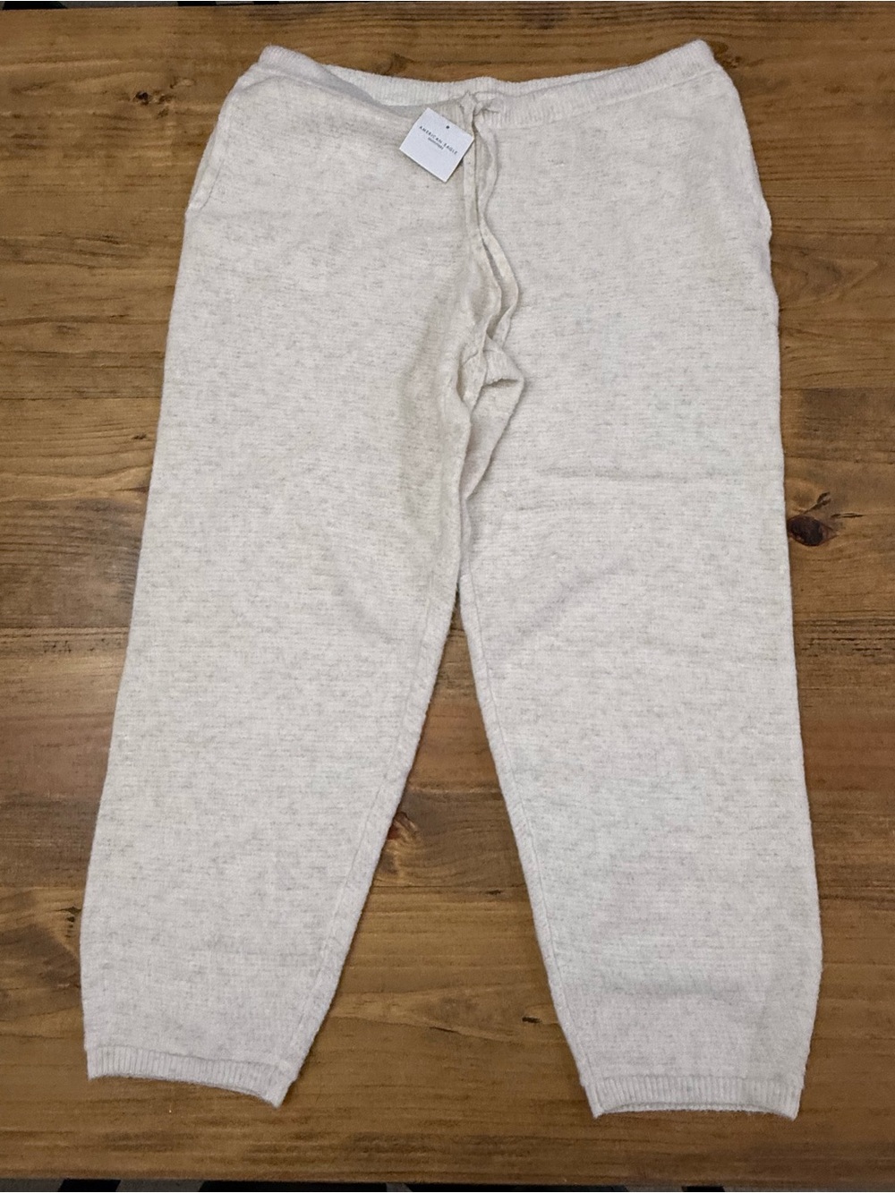 NWT American Eagle Oatmeal Knit Sweater Lounge Jogger Pants